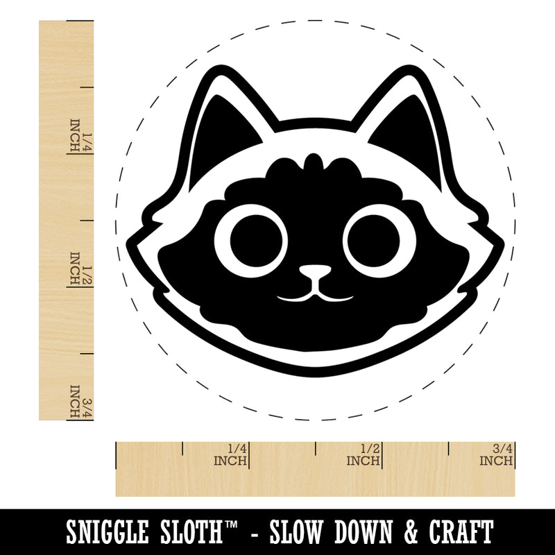 Siamese Himalayan Cat Head Rubber Stamp for Stamping Crafting Planners