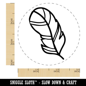 Plump Feather Rubber Stamp for Stamping Crafting Planners