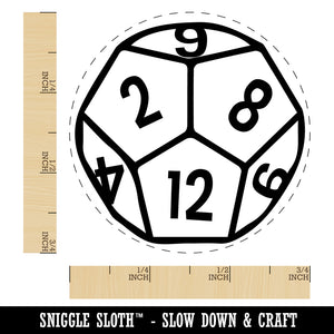 D12 12 Sided Gaming Gamer Dice Critical Role Rubber Stamp for Stamping Crafting Planners