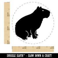 Capybara Rodent Silhouette Rubber Stamp for Stamping Crafting Planners