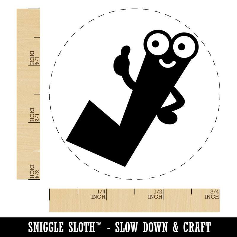 Check Mark Guy Thumbs Up Rubber Stamp for Stamping Crafting Planners