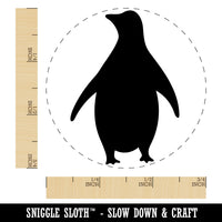 Chill Penguin Silhouette Rubber Stamp for Stamping Crafting Planners