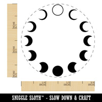 Moon Lunar Eclipse Phases Rubber Stamp for Stamping Crafting Planners