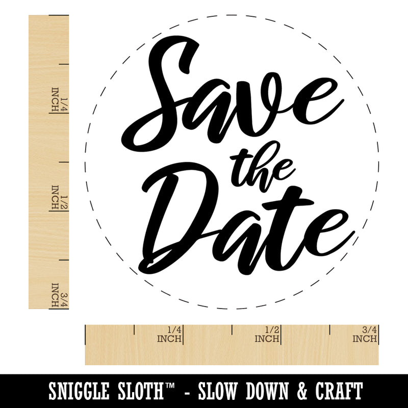 Save the Date Script Rubber Stamp for Stamping Crafting Planners