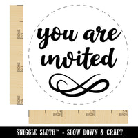 You Are Invited Script Rubber Stamp for Stamping Crafting Planners