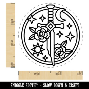 Broken Magical Sword Rubber Stamp for Stamping Crafting Planners