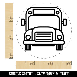 Bus Front View Teacher School Rubber Stamp for Stamping Crafting Planners