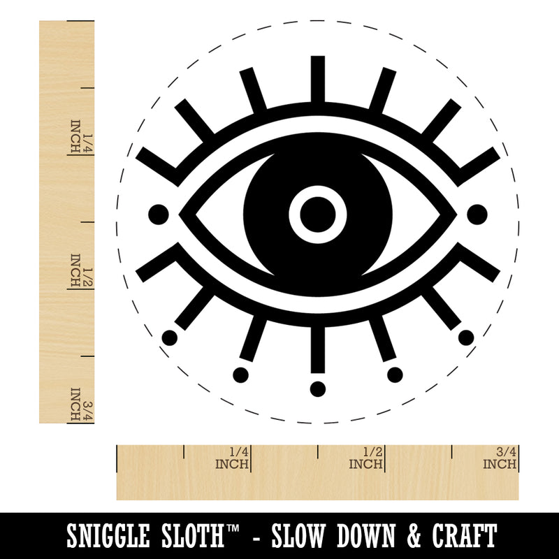 Evil Eye Nazar Charm Rubber Stamp for Stamping Crafting Planners