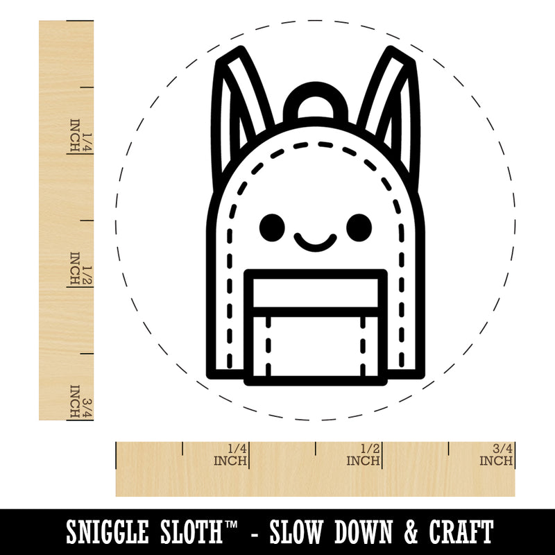 Kawaii Backpack Teacher School Rubber Stamp for Stamping Crafting Planners