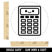 Kawaii Calculator Math Teacher School Rubber Stamp for Stamping Crafting Planners