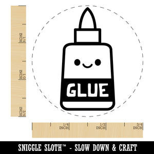 Kawaii Glue Bottle Crafts Teacher School Rubber Stamp for Stamping Crafting Planners