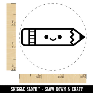 Kawaii Pencil Teacher School Rubber Stamp for Stamping Crafting Planners