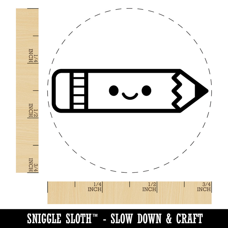 Kawaii Pencil Teacher School Rubber Stamp for Stamping Crafting Planners