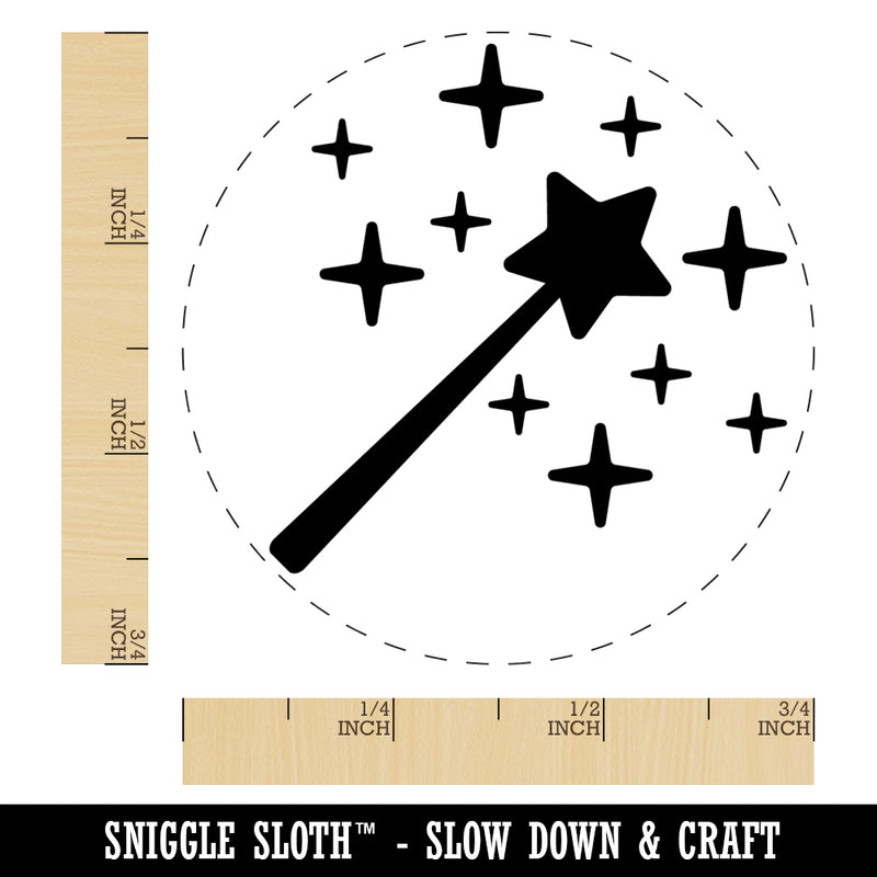 Magic Fairy Wand Rubber Stamp for Stamping Crafting Planners