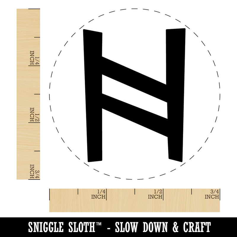 Norse Viking Dwarven Rune Letter H Rubber Stamp for Stamping Crafting Planners