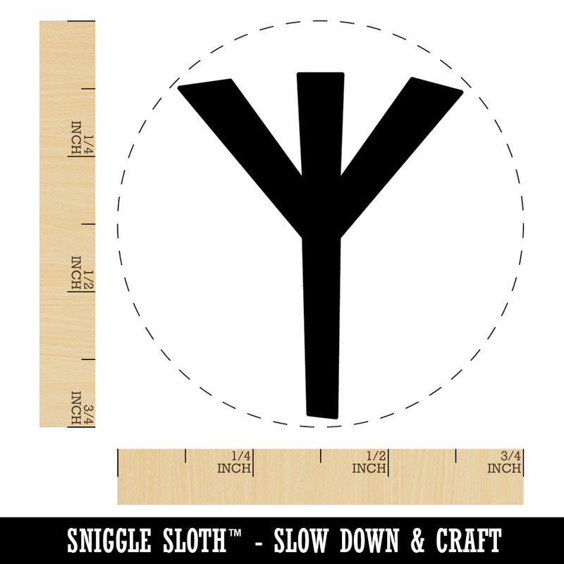 Norse Viking Dwarven Rune Letter X Rubber Stamp for Stamping Crafting Planners