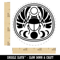 Sacred Celestial Moon Scarab Rubber Stamp for Stamping Crafting Planners