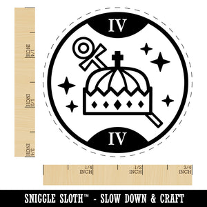 The Emperor Tarot Card Rubber Stamp for Stamping Crafting Planners