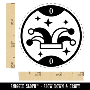 The Jester Tarot Card Rubber Stamp for Stamping Crafting Planners