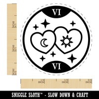 The Lovers Tarot Card Rubber Stamp for Stamping Crafting Planners