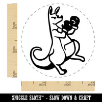 Aggressive Kangaroo Boxing Gloves Rubber Stamp for Stamping Crafting Planners