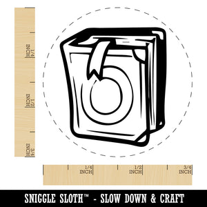 Book Tome with Bookmark Rubber Stamp for Stamping Crafting Planners