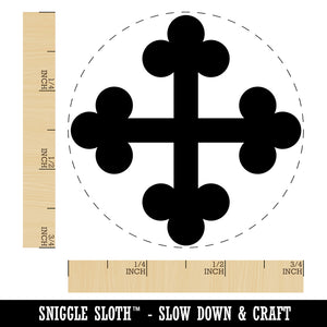 Cross Bottony Trefoil Buds Rubber Stamp for Stamping Crafting Planners