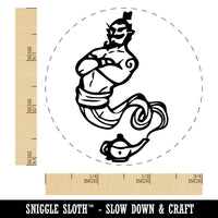 Djinn Jinn Genie Magical Lamp Rubber Stamp for Stamping Crafting Planners