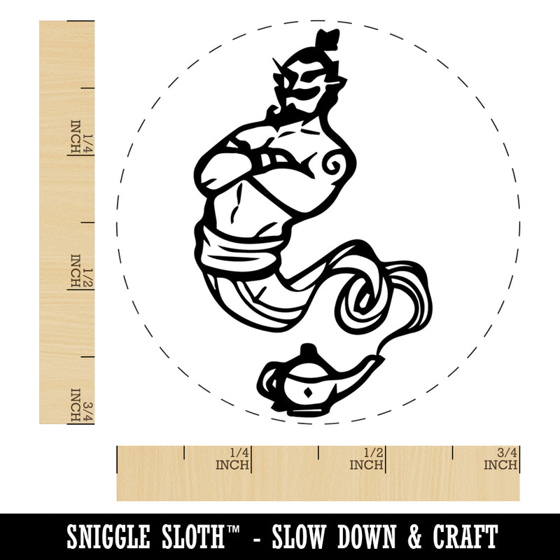 Djinn Jinn Genie Magical Lamp Rubber Stamp for Stamping Crafting Planners