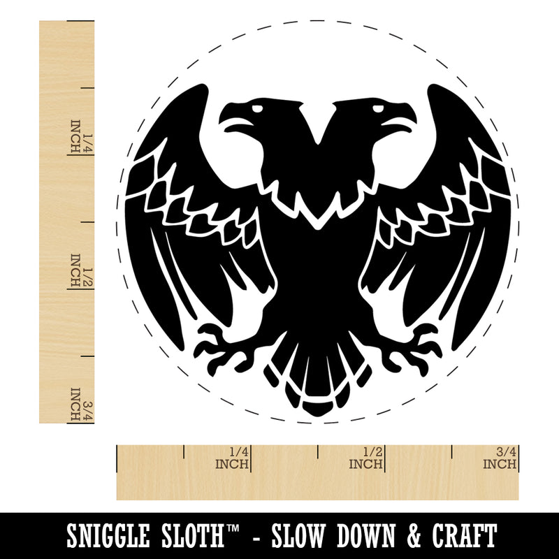 Double Headed Eagle Heraldry Rubber Stamp for Stamping Crafting Planners