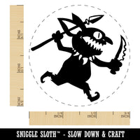 Dungeon Goblin Spear Dagger Rubber Stamp for Stamping Crafting Planners