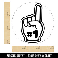 Foam Finger Sports Number One Fan Rubber Stamp for Stamping Crafting Planners