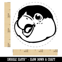 Happy Smiling Parrot Bird Rubber Stamp for Stamping Crafting Planners