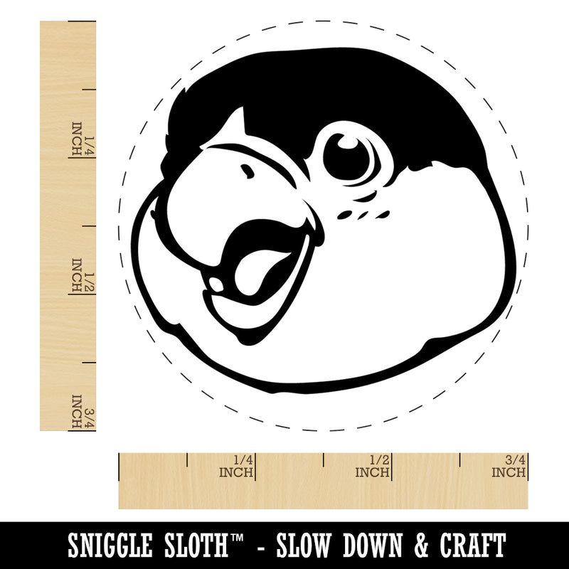Happy Smiling Parrot Bird Rubber Stamp for Stamping Crafting Planners