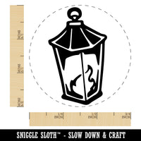 Lantern Lamp with Fire Rubber Stamp for Stamping Crafting Planners
