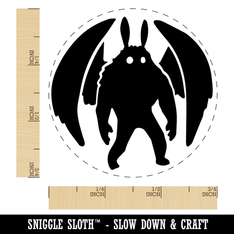 Mothman Cryptozoology Monster Rubber Stamp for Stamping Crafting Planners