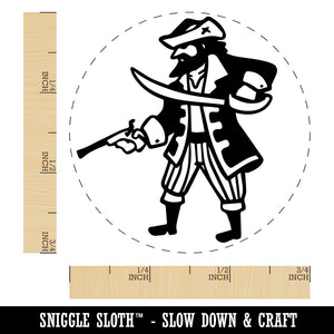 Pirate Cutlass Flintlock Pistol Rubber Stamp for Stamping Crafting Planners