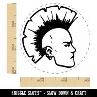 Punk Rocker with Mohawk Rubber Stamp for Stamping Crafting Planners