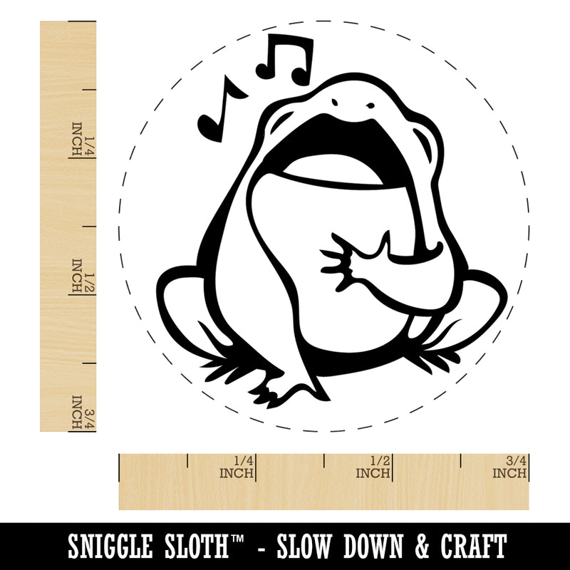 Singing Frog Toad Music Rubber Stamp for Stamping Crafting Planners