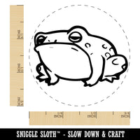 Sleepy Lazy Frog Toad Rubber Stamp for Stamping Crafting Planners