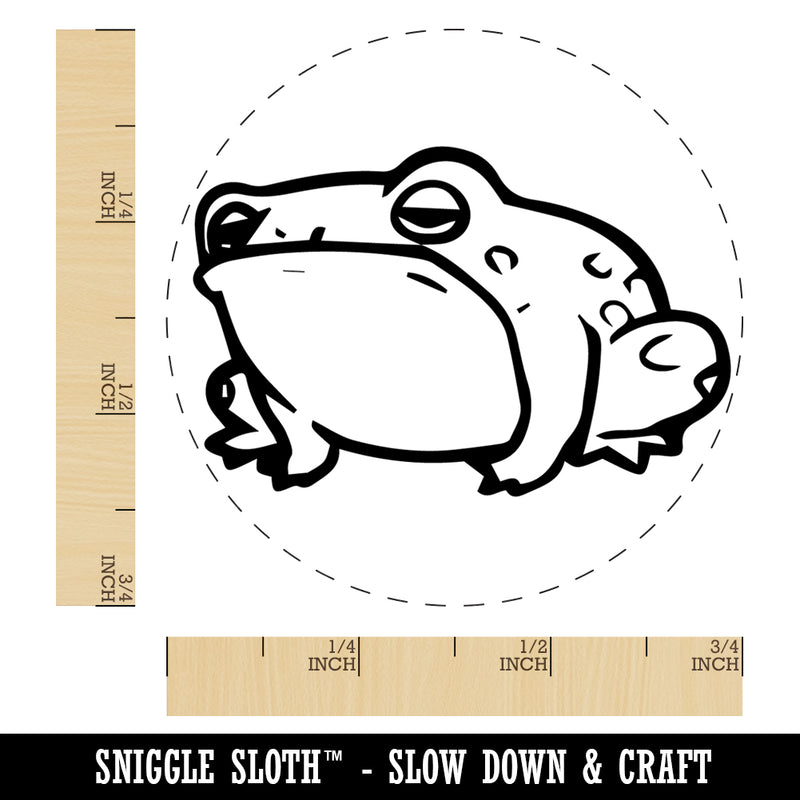 Sleepy Lazy Frog Toad Rubber Stamp for Stamping Crafting Planners