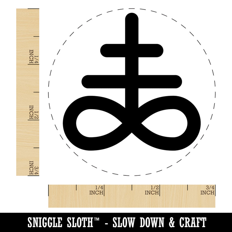 Sulfur Brimstone Alchemy Leviathan Satan Cross Rubber Stamp for Stamping Crafting Planners