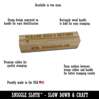 Classified Fun Text Rectangle Rubber Stamp for Stamping Crafting