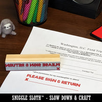 Do Not Bend with Border Minimalistic Rectangle Rubber Stamp for Stamping Crafting