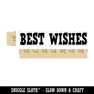 Best Wishes Happy Text Rectangle Rubber Stamp for Stamping Crafting
