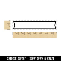 Bold Banner Outline Fill-in Rectangle Rubber Stamp for Stamping Crafting