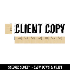 Client Copy Drop Shadow Rectangle Rubber Stamp for Stamping Crafting