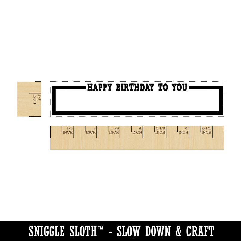 Happy Birthday To You Tag Rectangle Rubber Stamp for Stamping Crafting