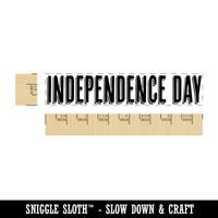 Independence Day Drop Shadow Rectangle Rubber Stamp for Stamping Crafting