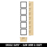 Square Check Box List Bullets Vertical Rectangle Rubber Stamp for Stamping Crafting